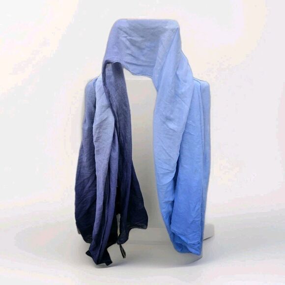 Banana Republic Other - Banana Republic Ombre Sarong Blue Navy Cotton Beach Wrap One Size 45"x72" NWT